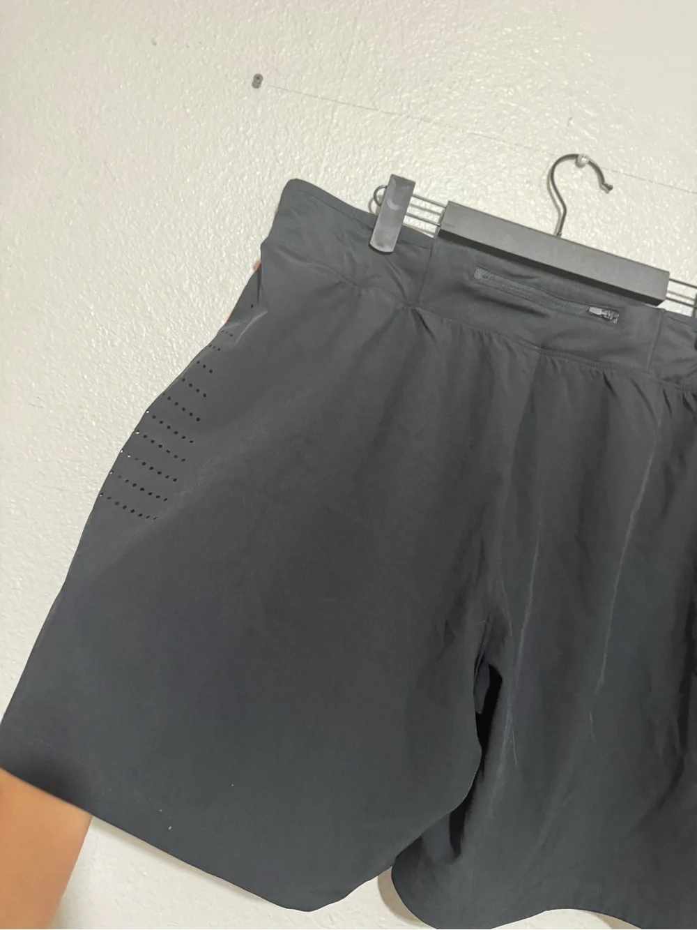 Under Armour Black Athletic Shorts with Red Side Stripe